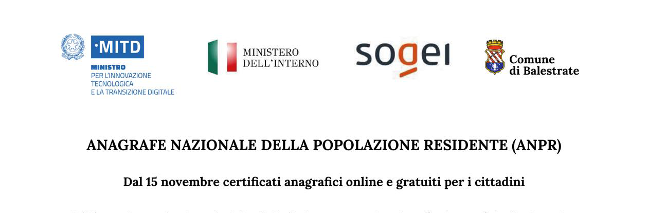Balestrate: dal 15 novembre certificati anagrafici online.
