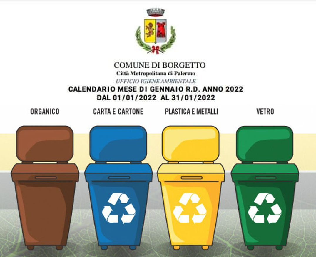 Borgetto: calendario raccolta differenziata del mese di&hellip;
