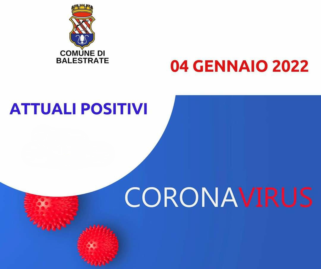 Balestrate: COVID19, aggiornamento al 04 gennaio 2022.
