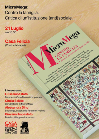 Cinisi: MicroMega “Contro la famiglia. Critica di un’istituzione (anti)sociale