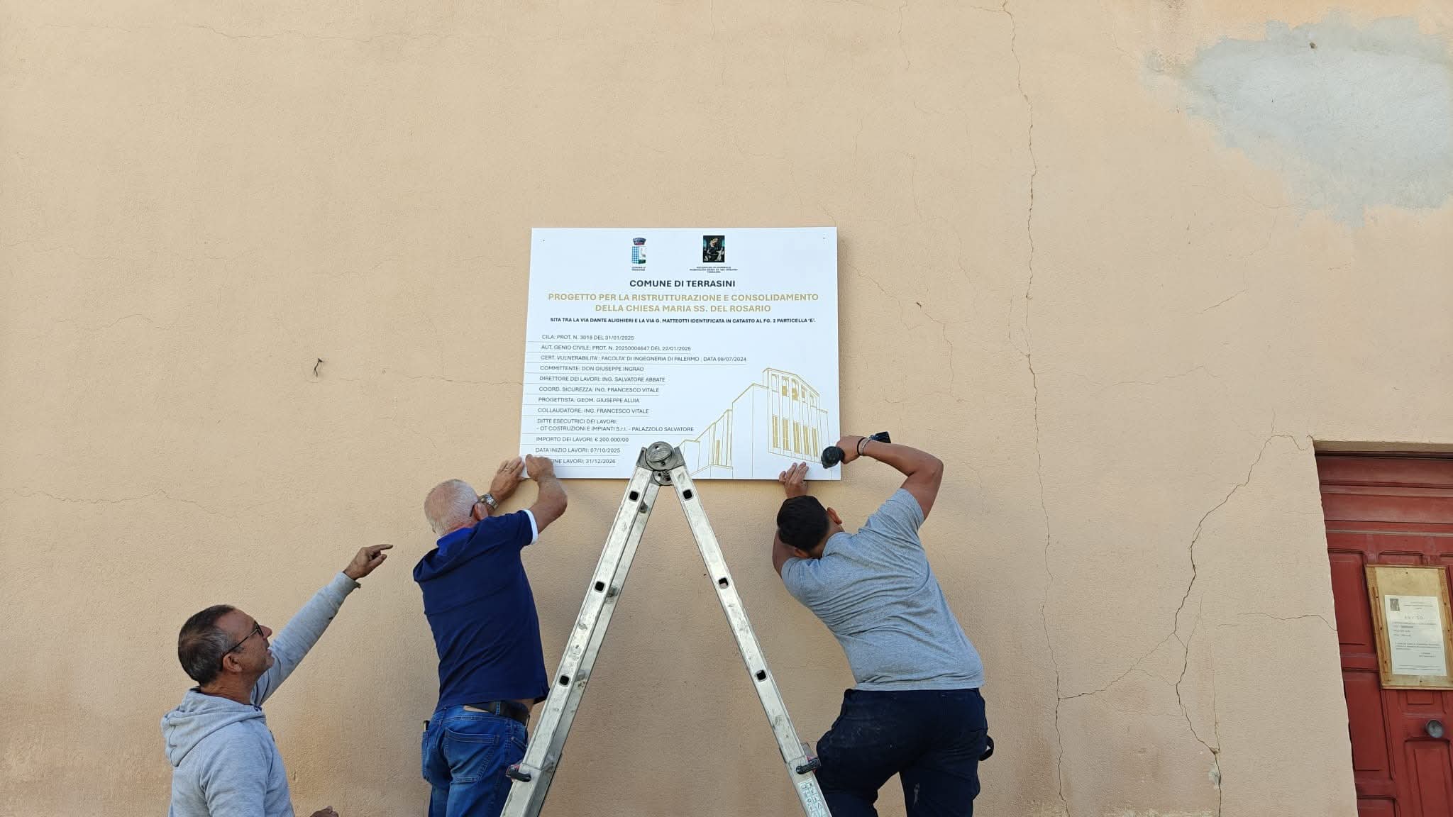 Terrasini: Benedizione del cantiere per la chiesa, un passo di fede e comunità