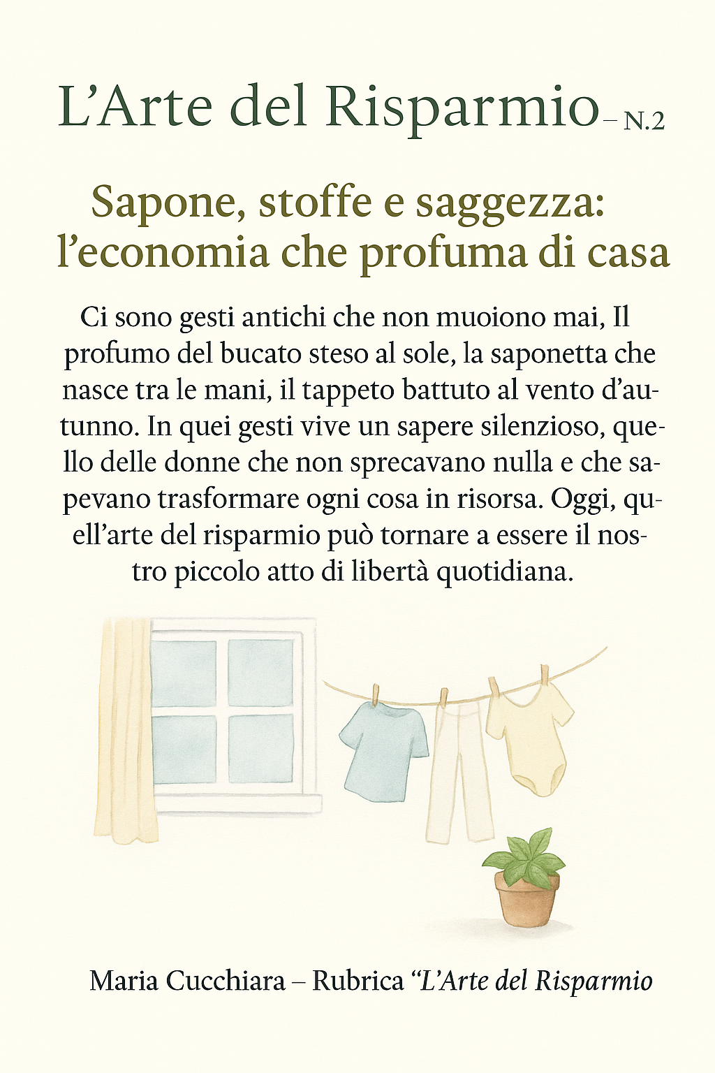 🌿 L’Arte del Risparmio – Numero 2
