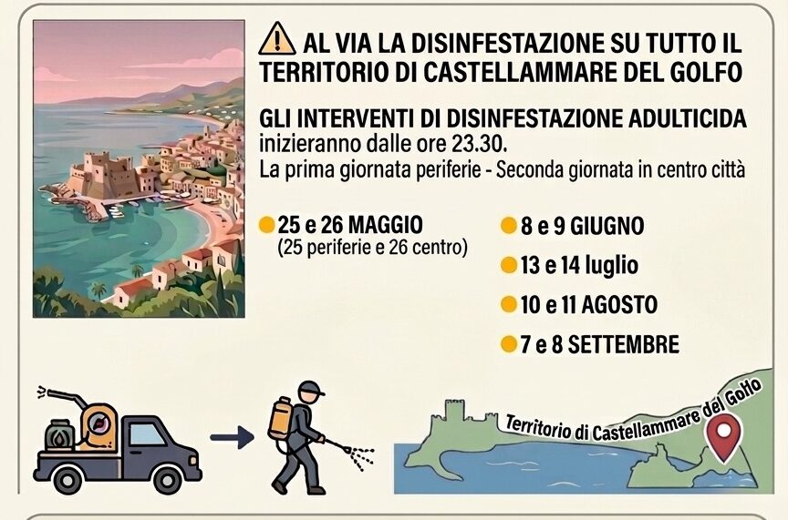 Castellammare del Golfo, disinfestazione a tappeto nel&hellip;