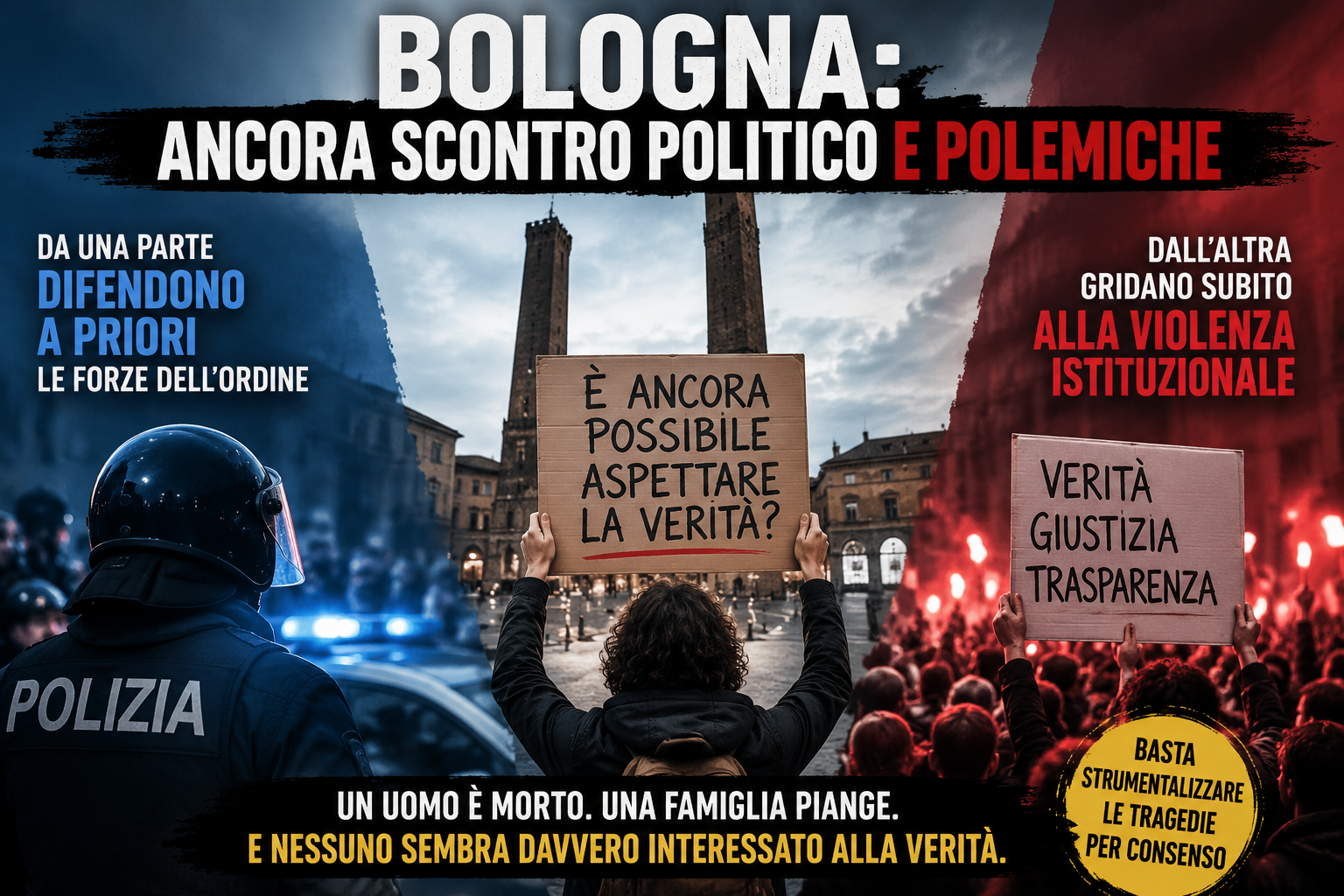 Bologna, una tragedia e due tifoserie: ma&hellip;