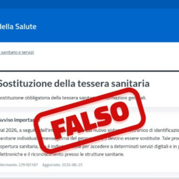 Attenzione! Tentativo di truffa in corso. False&hellip;