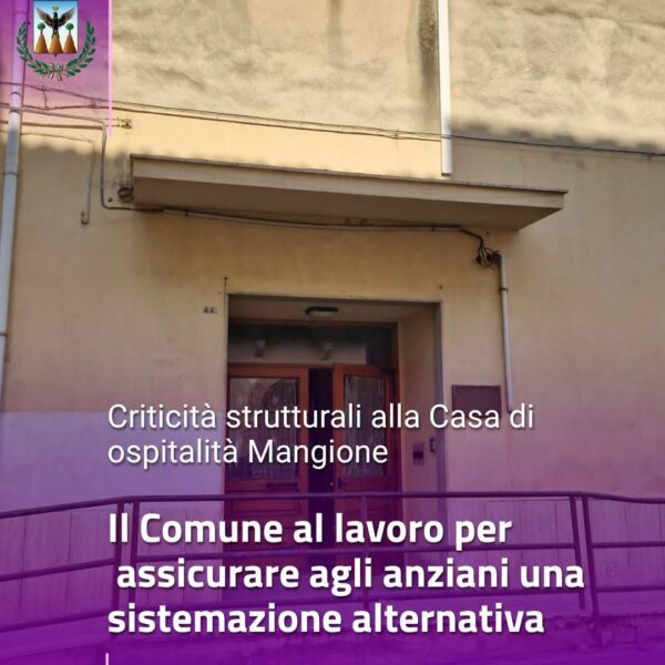 Criticità strutturali all’Ipab “A. Mangione” di Alcamo:&hellip;