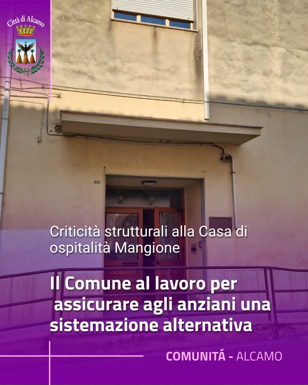 Criticità strutturali all’Ipab “A. Mangione” di Alcamo:&hellip;