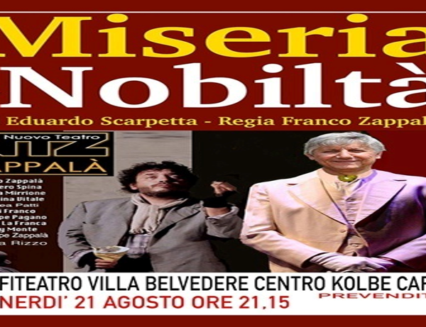 Carini, Franco Zappalà porta in scena “Miseria&hellip;