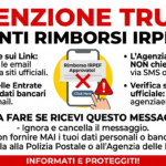⚠️ Attenzione alla falsa comunicazione: il “rimborso IRPEF” può svuotare il conto