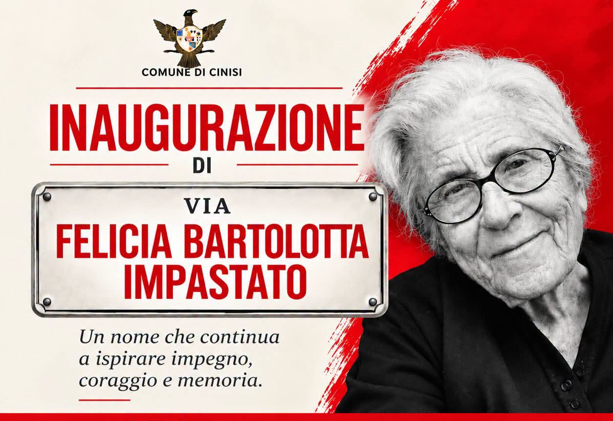 Cinisi: domani l’inaugurazione di Via Felicia Bartolotta&hellip;